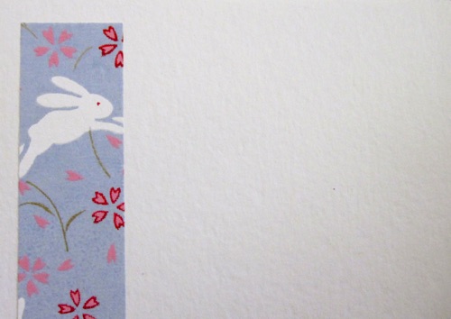 Bunnies on blue
washi paper strip