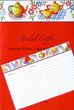 
Vintage Kitchen Bridal Coffee
with Recipe Card insert 